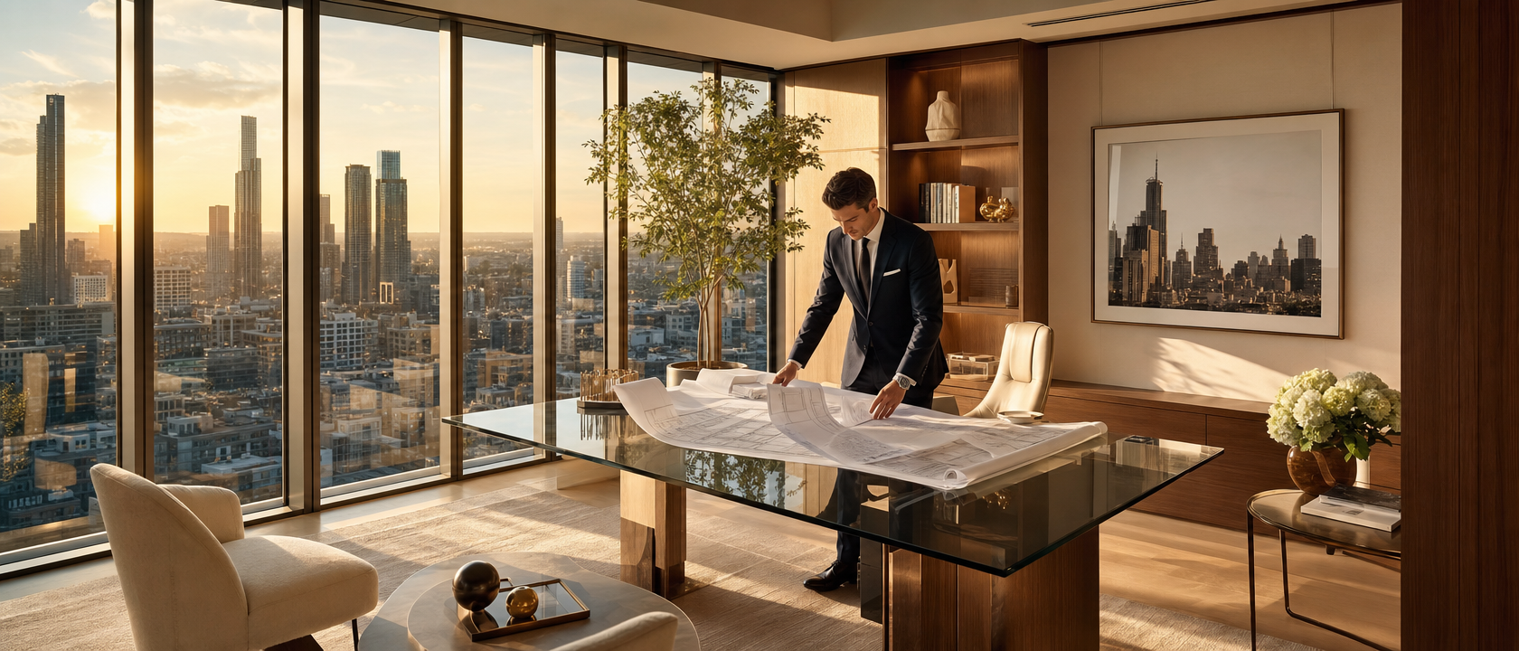 Oficina inmobiliaria moderna