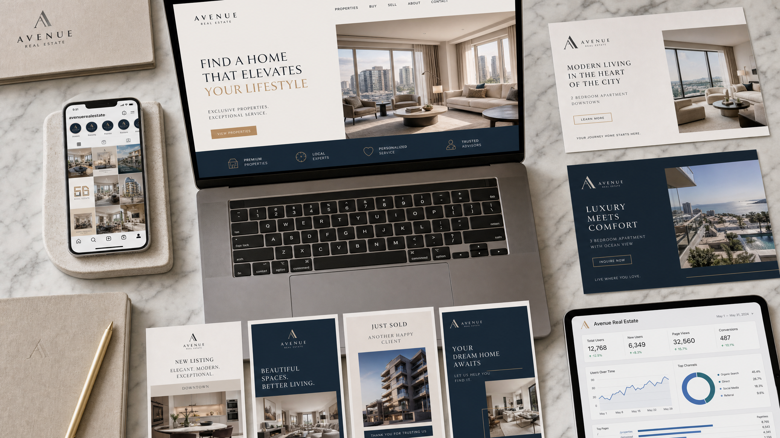 Ejemplos de contenido visual para inmobiliarias